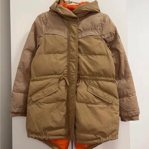 Adidas Tan Jacket with Orange Lining